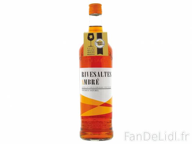 Rivesaltes ambré AOP1 , prezzo 3.29 € per la bouteille de 1 L 
- 16 % Vol.
- ...