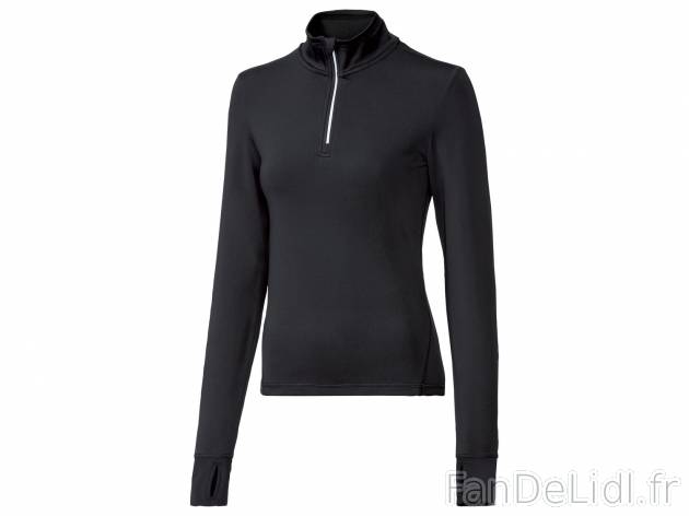T-shirt technique manches longues femme chez , le prix 8.99 &#8364; 
- Du S ...