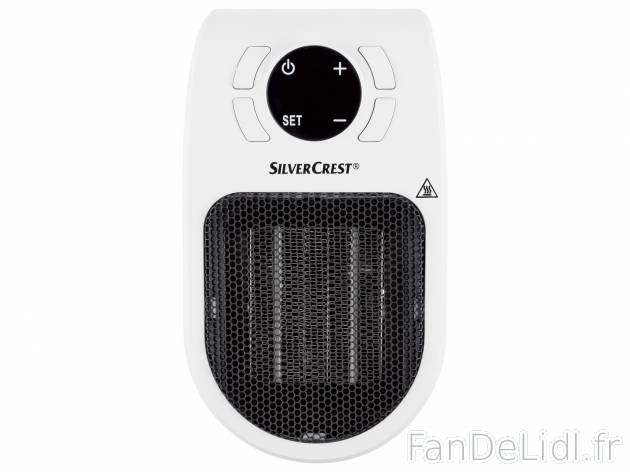 Radiateur soufflant avec prise de courant Silvercrest, le prix 14.99 € 
- 600 ...