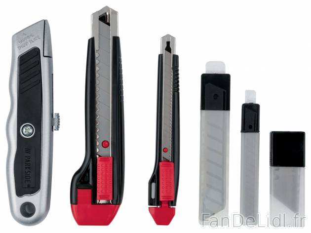 Set de cutters , le prix 3.99 € 
- Set de 33
- Cadre en acier peint par poudrage
- ...