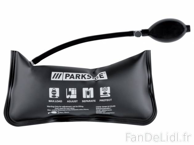 Coussin de montage gonflable Parkside, le prix 5.99 € 
- Pour ajuster ou positionner ...