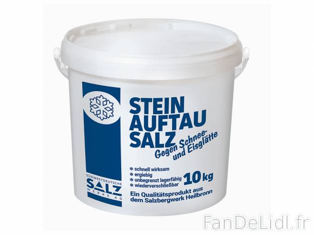 Sel de déglaçage , le prix 3.79 €  
-  Env. 10 kg