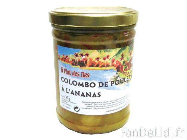 Colombo de poulet à l&apos;ananas , prezzo 3.99 € per 760 g