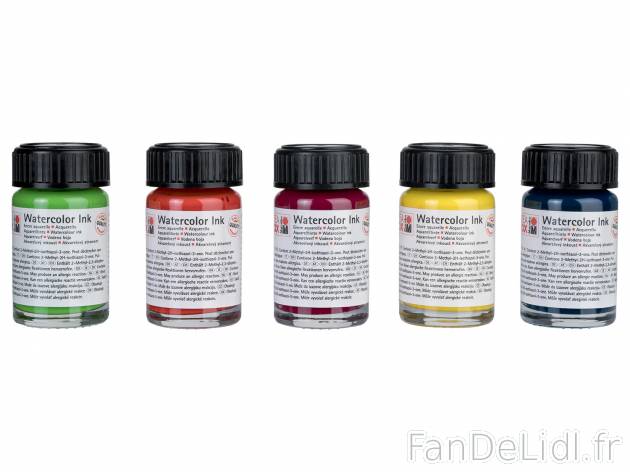 Peinture pour pouring , le prix 6.99 € 
- Au choix : encre aquarelle, env. 5 ...