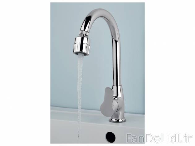 Mousseur économiseur d’eau , le prix 3.99 € 
- Orientable à 48°
- Jet pluie ...