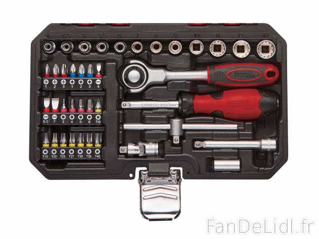 Set cliquet rotatif 270° et accessoires chez , le prix 16.99 € 
- En acier chrome-vanadium ...