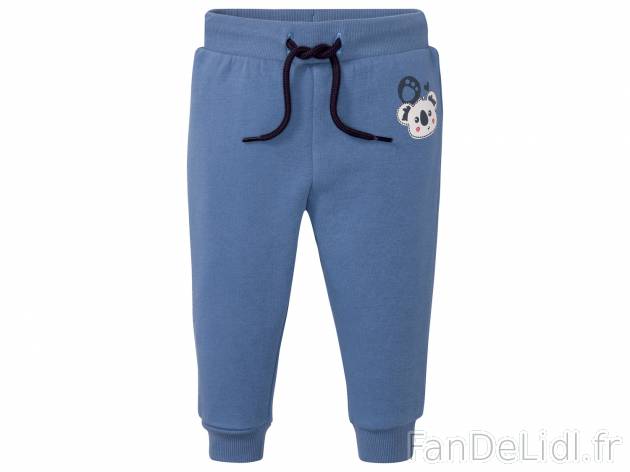 Pantalon molletonné bébé , le prix 2.99 € 
- Du 2-6 mois au 12-24 mois selon ...