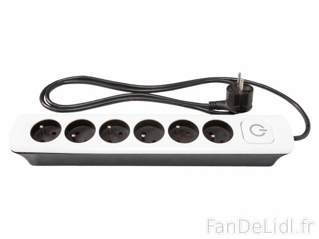 Bloc multiprise 6 prises design , le prix 5.99 € 
- Longueur du cordon d’alimentation ...