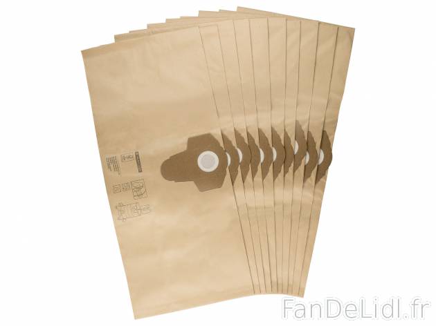 Sacs pour aspirateur , le prix 6.99 € 
-  Env. 30 L
- Filtre en papier double ...