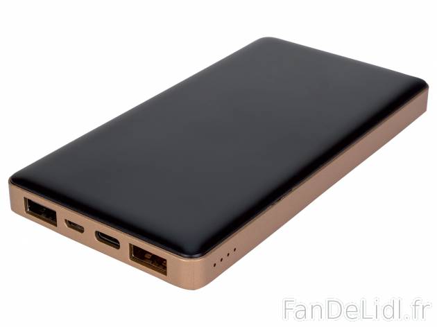 Batterie externe Powerbank , le prix 10.99 € 
- 10 000 mAh
- Ports : 1 x micro-USB, ...