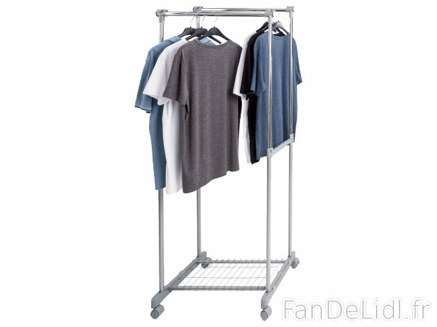 Portant à vêtements , le prix 19.99 € 
- Env. 83 x 98–167 x 43 cm (l x h ...