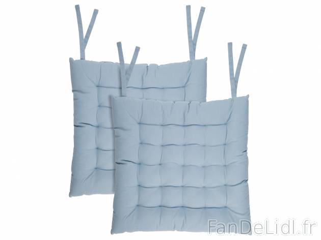 Coussins de chaise , le prix 7.99 € 
- Lot de 2
- 3 coloris au choix 
- Dont ...