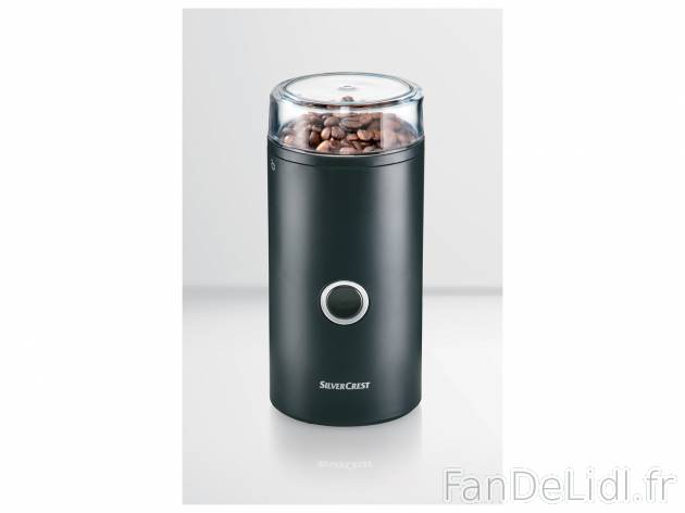 Moulin à café électrique Silvercrest , le prix 14.99 € 
- 180 W
- Système ...