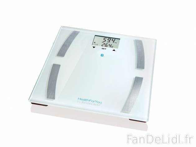 Pèse-personne impédancemètre HealthForYou, Silvercrest, le prix 19.99 € 
- ...