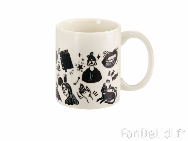 Tasse magique à couleur changeante , le prix 3.99 € 
- Env. 300 ml
- En porcelaine
- ...