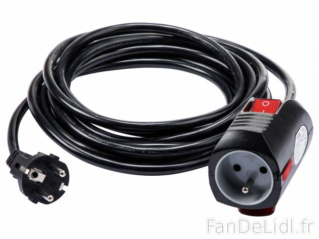 Rallonge électrique avec clip ceinture et aimant chez , le prix 11.99 € 
- Bouton ...