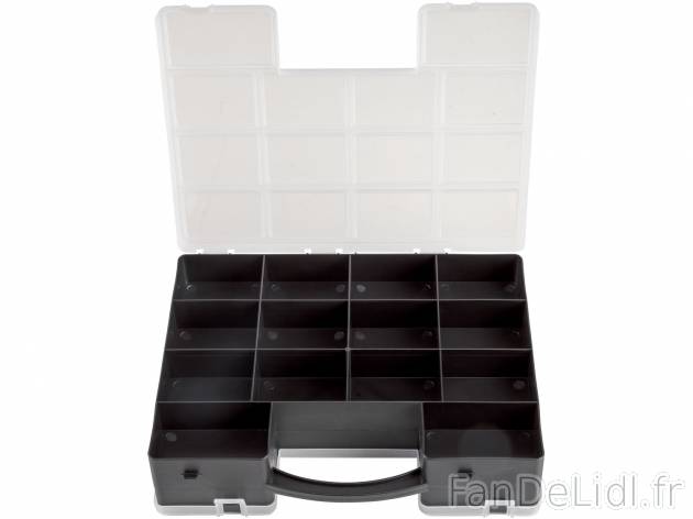 Mallette de rangement Duo , le prix 2.99 € 
- 2 côtés : 1 x 14 compartiments ...