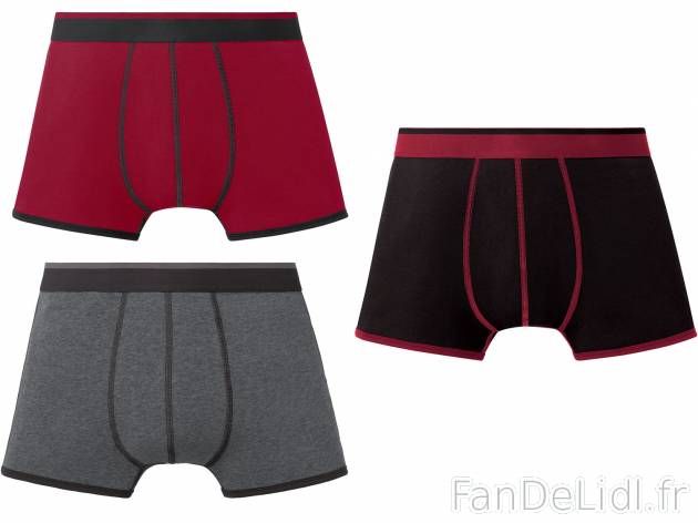 Boxers homme , le prix 6.99 € 
- Du S au XL selon modèle.
- Ex. 95 % coton ...