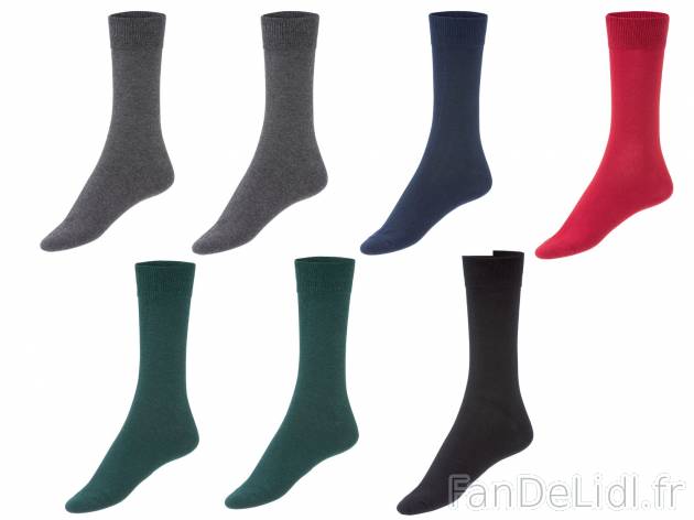 Chaussettes homme , le prix 5.99 € 
- Du 39/42 au 43/46 selon modèle.
- Ex. ...