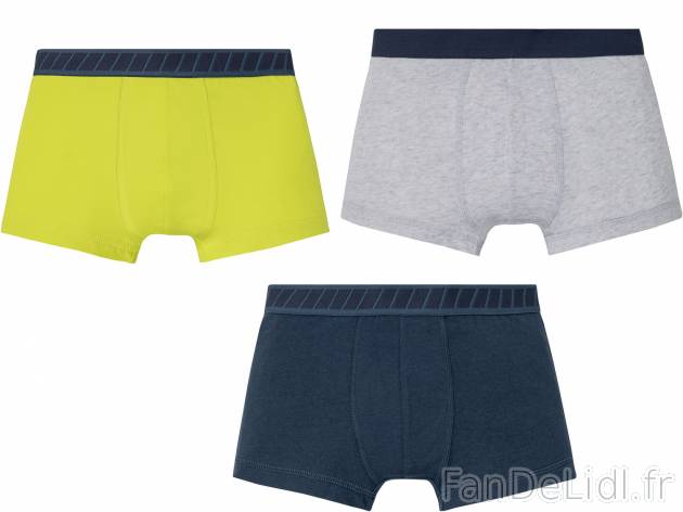 Boxers garçon , le prix 4.99 € 
- Du 6/8 ans au 12/14 ans selon modèle.
- ...