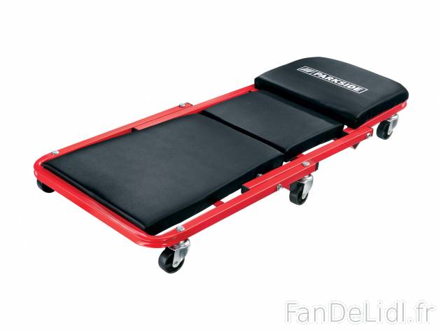 Chariot de mécanicien et tabouret d’atelier Parkside , le prix 29.99 € 
- ...