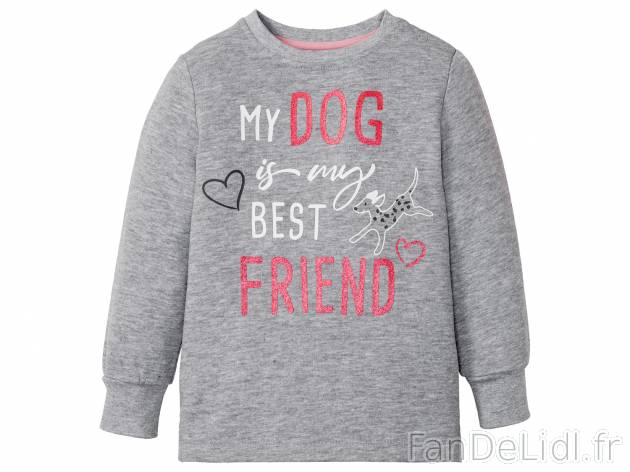 Sweat , le prix 5.99 € 
- Du 12-24 mois au 4-6 ans selon modèle.
- Ex. 72 % ...