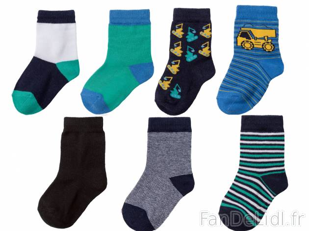 Chaussettes enfant , le prix 3.99 &#8364; 
- Lot de 7 paires
- Du 23-36 au 31-34 ...