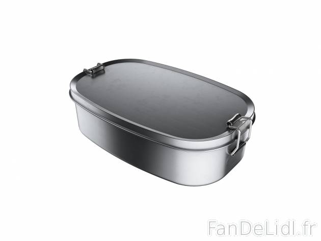 Boîte repas en acier inoxydable , le prix 4.99 € 
- Env. 550 ml
- 2 fermetures ...
