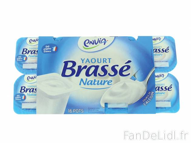 Yaourt brassé nature , le prix 2.13 € 
- Le paquet de 16 x 125 g : 2,37 € ...