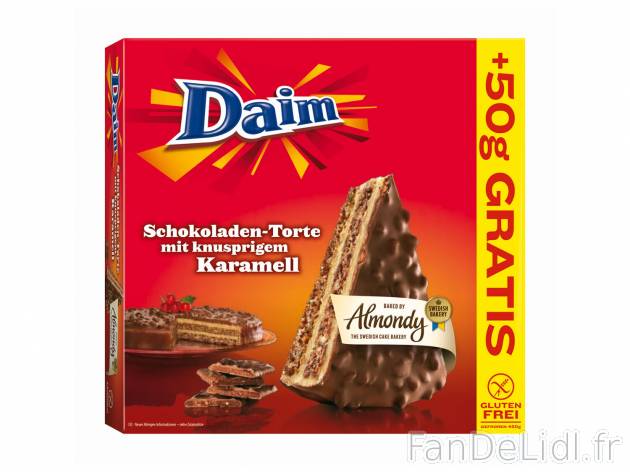 Gâteau au Daim , le prix 3.49 €  

Caractéristiques

- surgelées