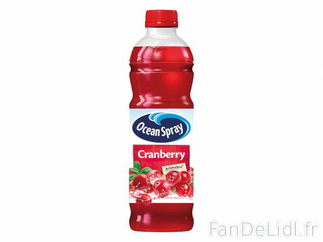 Ocean Spray classic , le prix 0.97 € 
- La bouteille de 1 L : 1,45 € (1 L = ...