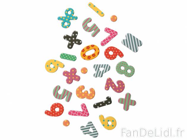 Alphabet ou chiffres et symboles aimantés , le prix 2.99 &#8364; 
- Chiffres ...