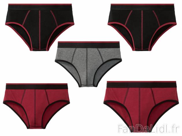Slips homme , le prix 7.99 € 
- Du S au XL selon modèle.
- Ex. 95 % coton et ...