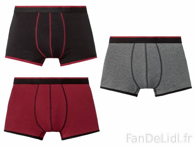 Boxers homme , le prix 6.99 € 
- Du S au XL selon modèle.
- Ex. 95 % coton ...