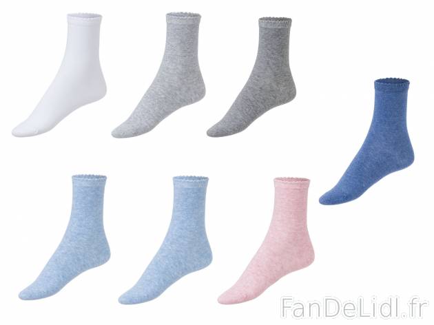 Chaussettes femme , le prix 4.99 € 
- Du 35/38 au 39/42 selon modèle
- Ex. ...