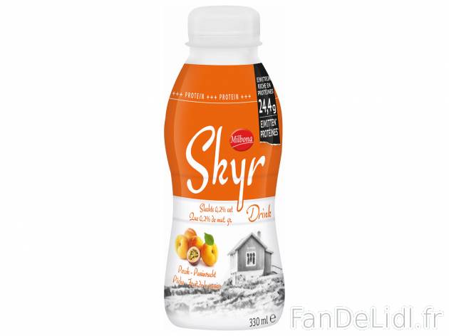 Boisson proteinée Skyr , le prix 0.99 € 
- Inédit chez Lidl
- Saveurs au choix
Caractéristiques

- ...
