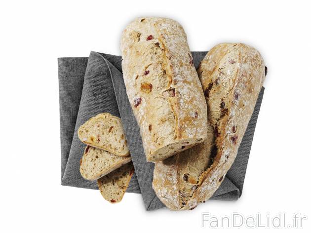 Pain sportif , le prix 1.79 € 
- Amandes, cranberries, abricots et noisettes
- ...