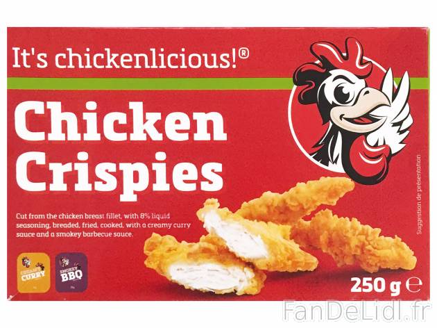 Poulet frit croustillant , le prix 1.79 € 

Caractéristiques

- Transformé ...