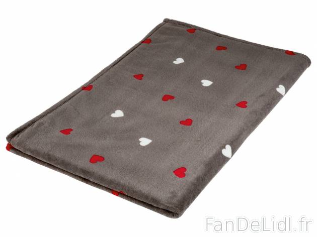 Plaid en microfibre , le prix 8.99 € 
- Env. 150 x 200 cm
- Ex. 100 % polyester
- ...