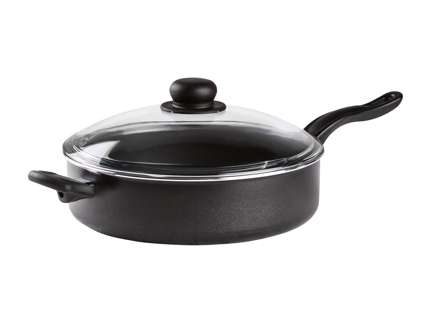 Sauteuse en aluminium avec couvercle en verre , le prix 11.99 €
- Revêtement ...