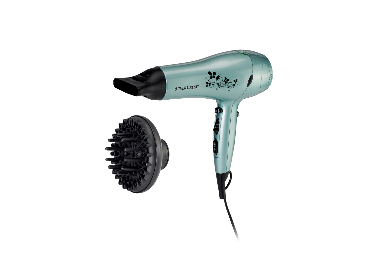 Sèche-cheveux ionique , le prix 12.99 €
- Max. 2 200 W
- Fonction « Cool ...