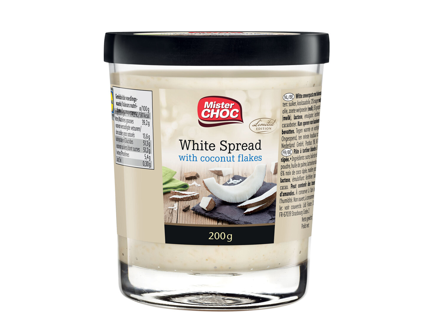 Pâte à tartiner en vente , le prix 1.29 €
- Au choix : crème de lait avec ...