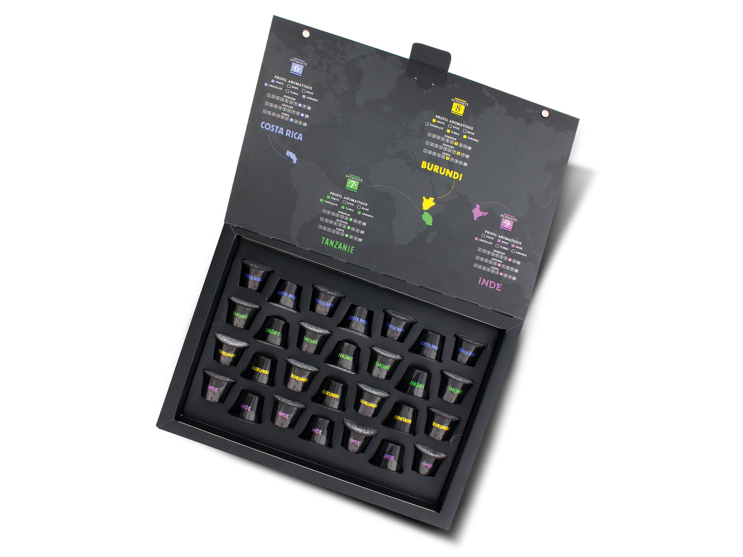 Coffret de dégustation de cafés grands crus pur arabica , le prix 6.89 € ...