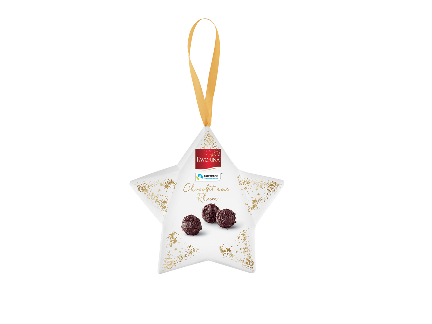 Étoile de Noël , le prix 0.99 €
- Au choix : truffes aromatisées rhum, ourson ...