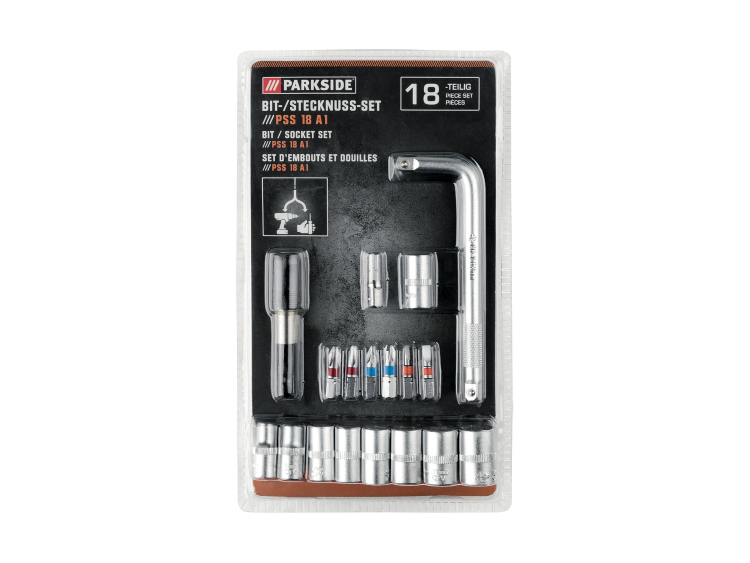 Set d’embouts et forets, mèches ou douilles , le prix 6.99 €
- Pochette de ...