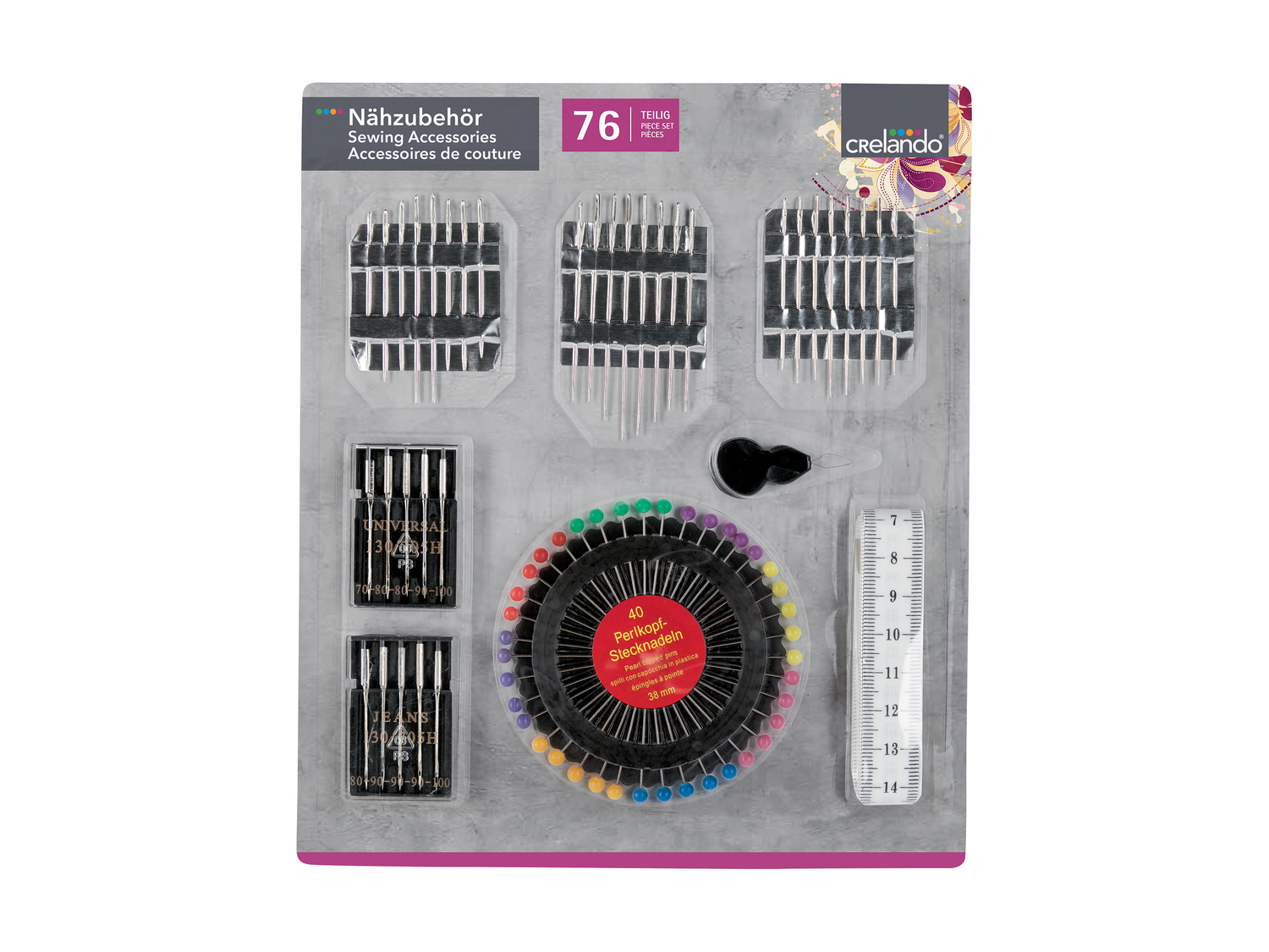 Accessoires de couture ou tricot , le prix 2.49 €
- Au choix : fil à coudre, ...