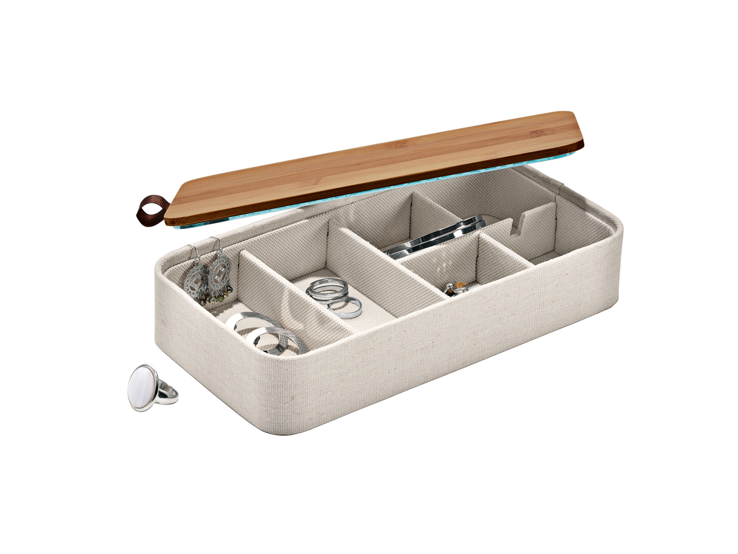 Boîte à bijoux en bambou avec miroir , le prix 6.99 €
- Au choix : 3 compartiments ...