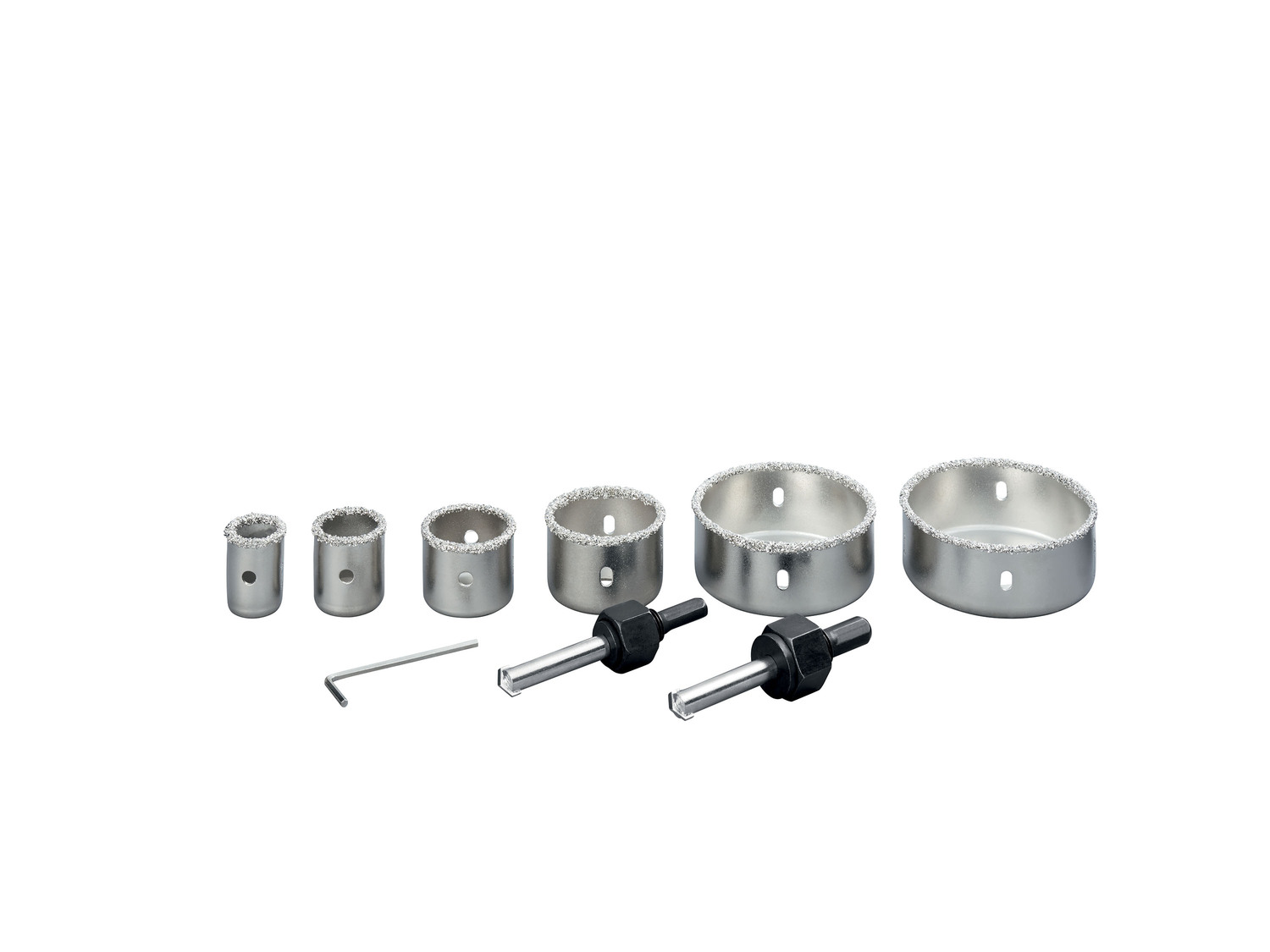 Set de scies cloches , le prix 9.99 €
- 6 scies cloches : Ø env. 22/28/35/44/68/73 ...