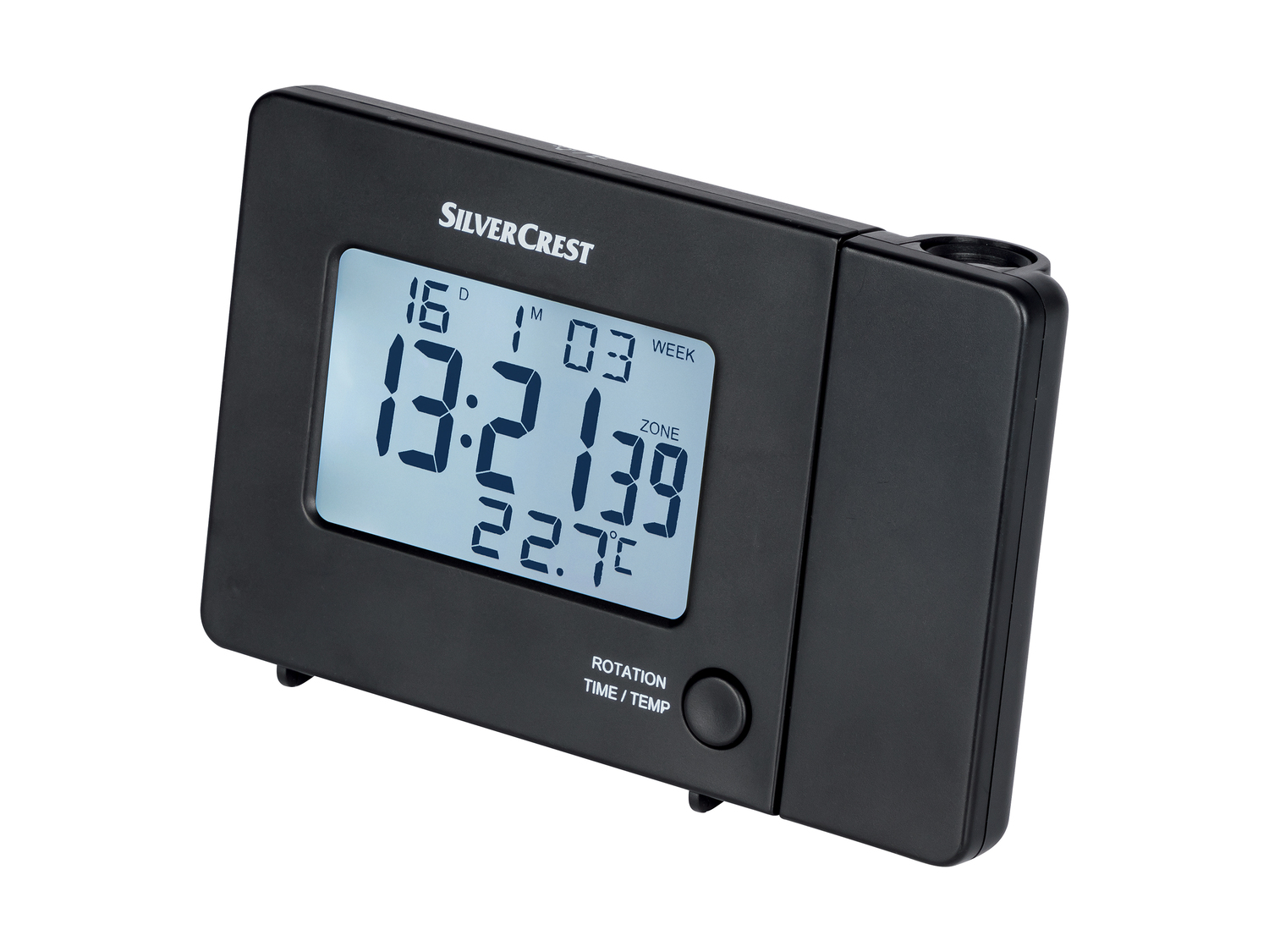 Réveil radioguidé avec projecteur , le prix 9.99 € 
- Projecteur inclinable ...