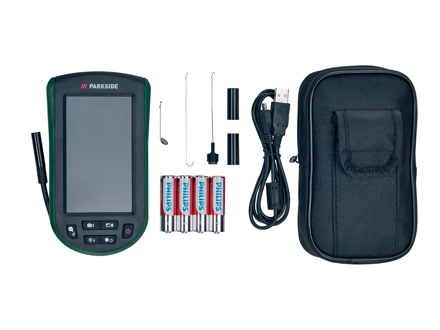 Caméra d’inspection avec écran Parkside, le prix 49.99 €
- Env. 90 x 155 ...